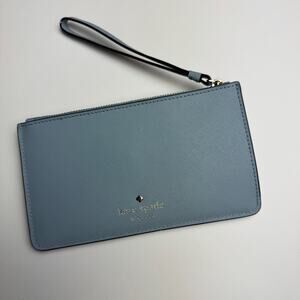 Kate Spade Cameron St. Karolina Saffiano Leather Light Blue Wristlet